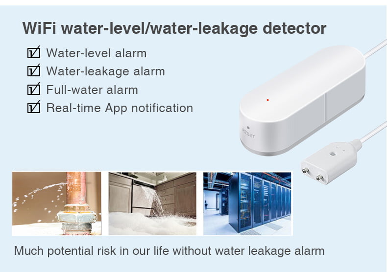 Enerna IoTech Co., Limited WiFi Smart House Security Water Leakage and Water Level Alarm