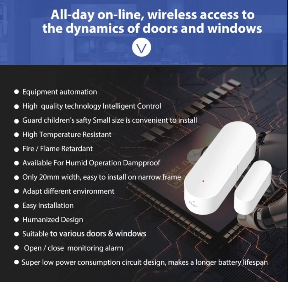 Enerna IoTech Tuya wireless wifi smart magnetic security door and window sensor