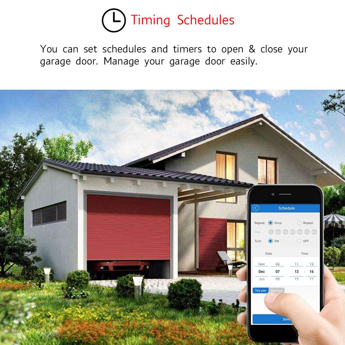 Enerna IoTech Smart Car Automation Garage Door Gate Opener Remote Switch Controller