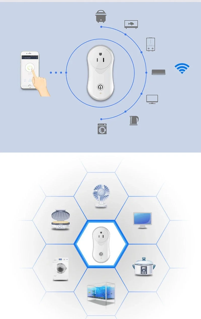 Enerna IoTech Smart WiFi Home Automation Wireless Remote Control Timing Switch Socket Plug