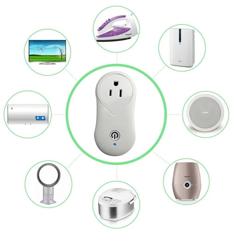 Enerna IoTech WiFi Smart Socket Plug Wireless Remote Socket Adapter APP Remote Control for Amazon Alexa Google Home