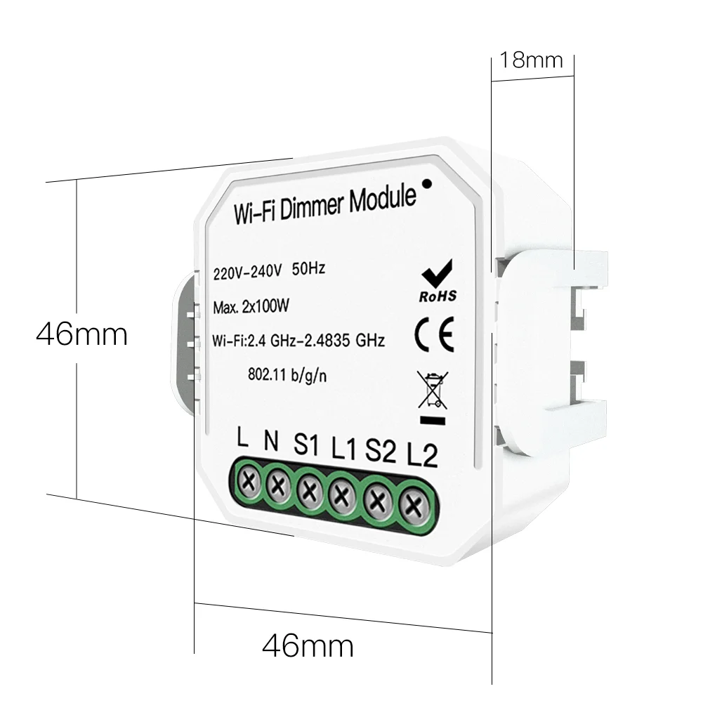 Enerna IoTech Amazon Alexa and Google Home Smart Led Dimmer Switch Module