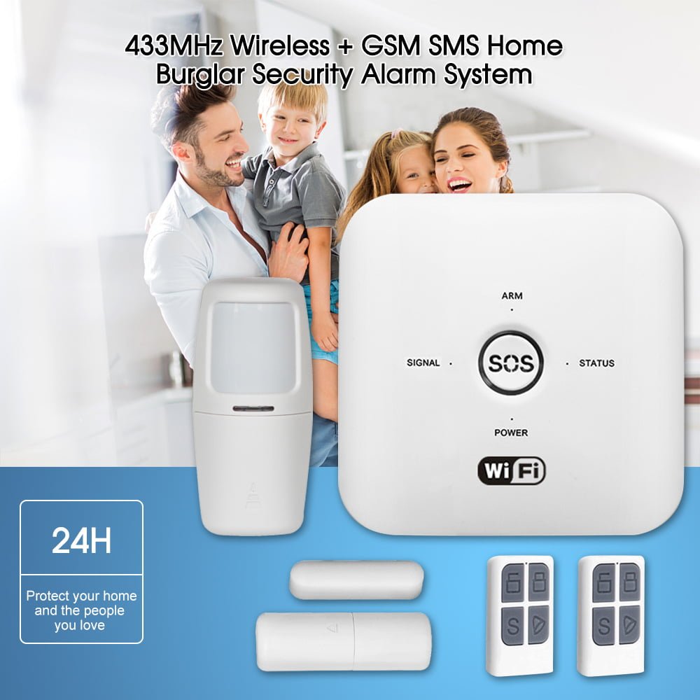 Enerna IoTech WiFi GSM SMS Wireless Home Burglar Security Alarm System