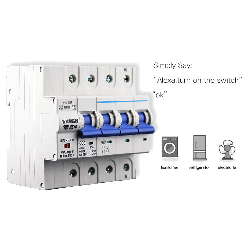 Enerna IoTech 4P WiFi Smart Building Automation Wireless Circuit Breaker