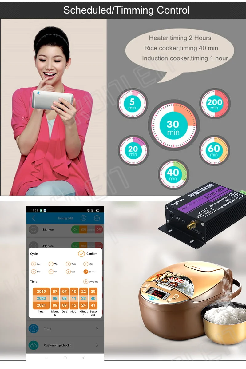 Enerna IoTech 4G Smart Remote Power Relay Switch SMS Call App Data Network Control Pump Motor Door Lock Controller