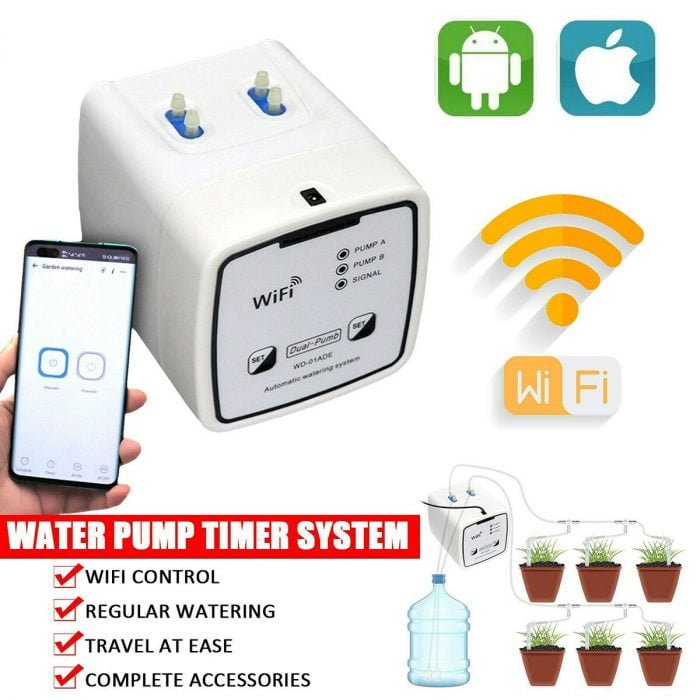 Enerna IoTech WiFi Automatic Micro Home Drip Irrigation Watering Kit System