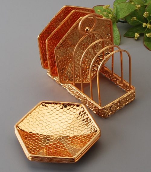 Enerna IoTech Premium golden plated coaster 3104