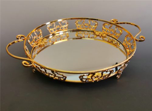 Enerna IoTech gold round basket tray