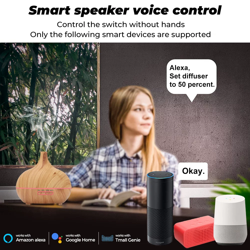 Enerna IoTech Tuya Smart WiFi Colorful Lights Air Humidifier
